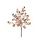 15" Brown Cream Berry Pick – Rustic Artificial Berry Stem-216606
